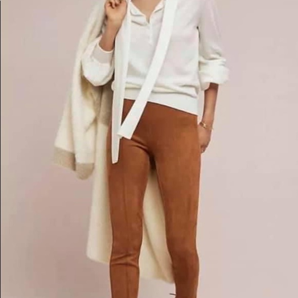 Anthropologie suede leggings